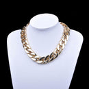 Fashion Retro Gothic Punk Golden Chunky Link Chain Short Necklace