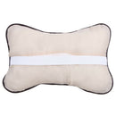 Travel Car Auto Seat Head Neck Rest Leather Cushion Pad HeadRest Bone Pillow