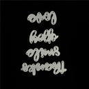 Thanks Hello Love Smile Metal Cutting Dies for DIY Scrapbook Album Paper CardsSP