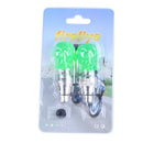 2X Valve Cap Wheel Tire LED Light Lamp for Motorcycle Bicycle Car, Green