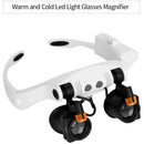LED Light Watchmaker Head Loupe Repair Tool Optical Lens Magnifier Eye Glasses