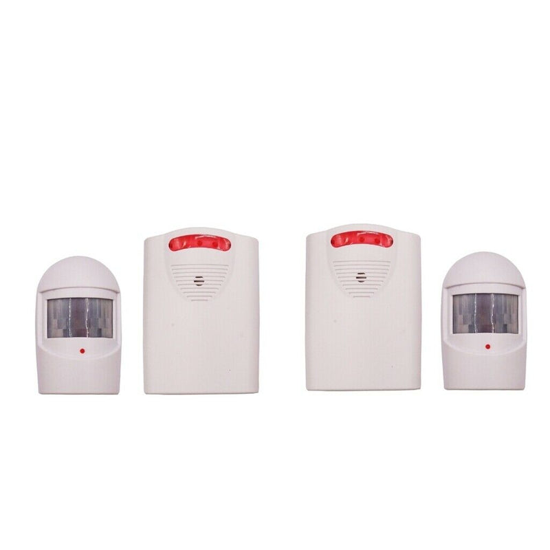 2xWireless Driveway Alarm PIR Motion Sensor Driveway Security Intruder Alert Kit