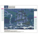 5D DIY Full Drill Diamond Painting Thunder Ship Cross Stitch Embroidery Kit