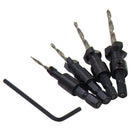 4pcs Conical Hex Shank Countersink Drill Woodworking Drill Bit Drilling Set
