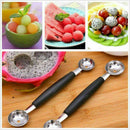 Double End Stainless Steel Fruit spoon ice scoop baller spoon Melon E3C2 I2 E1W4