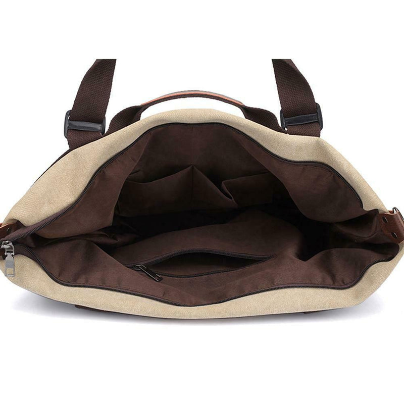 Women Canvas Stripes Shoulder Totes Messenger Big Capacity Shopping Handbag A