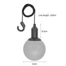 LED Cotton Ball Light Holiday Home Bedroom Decor Fairy String Lamp (Grey) A