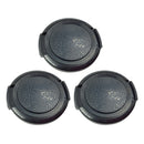 3Pieces Universal Snap-on Front Lens Cap for Mini DV Camcorder Black 37mm