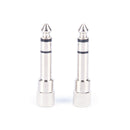 2Pcs 6.5mm male plug to 3.5mm female jack stereo headphone audio adapteES