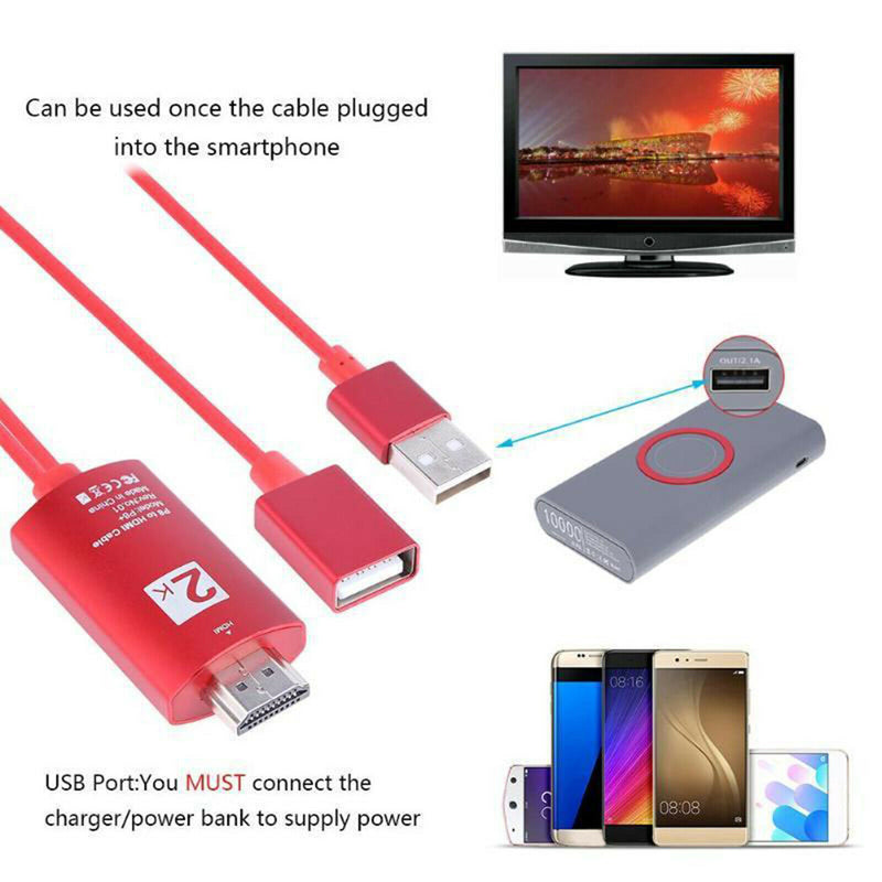 Full HD USB to HDMI Cable Adapter Converter for  8 X 7 Android Phones