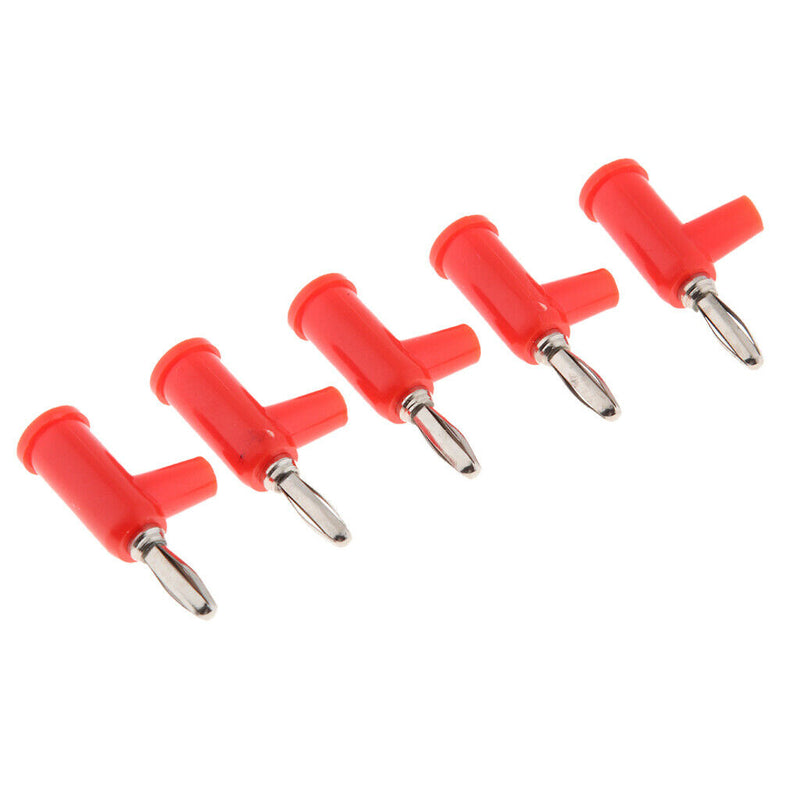 10 Pieces 4mm Wire Audio Speaker Cable Banana Plug Connectors, Red+ Black