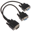 15Pin VGA Male to 2 VGA SVGA Female Adapter Splitter Video Monitor CabEF  Ew