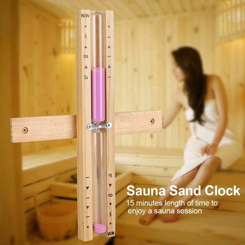15 Minute Timer Sauna Hourglass Wall Rotating Sand Timer Countdown Clock 15 F9R7