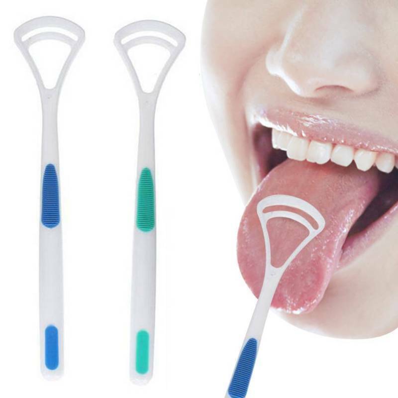 2X/Set Soft Tongue Cleaner Scraper Dental Mouth Oral Clean Heath Care Brush//