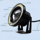 2pcs 2.5" Car COB Halo Ring LED DRL Projector Len Fog Driving Light SUV new