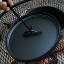 Camping Cast Iron Dutch Oven Lid Lifter Long Handle Grip Hot Pot Holder Tool