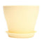 Plastic Plant Flower Pot Planter With Saucer Tray Round Gloss Home Garden D