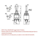 5pcs Mini 3 Positions 6Pin Toggle Switch MTS-223 Dual Reset Power Switch