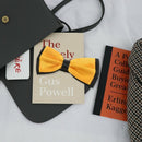 Bowknot Design 2 Layers Polyester Adjustable Bow tie Black Dark yellow D2C6