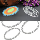 4PCS Oval Cutting Dies Stencil For DIY Scrapbooking Embossing Decor Craft