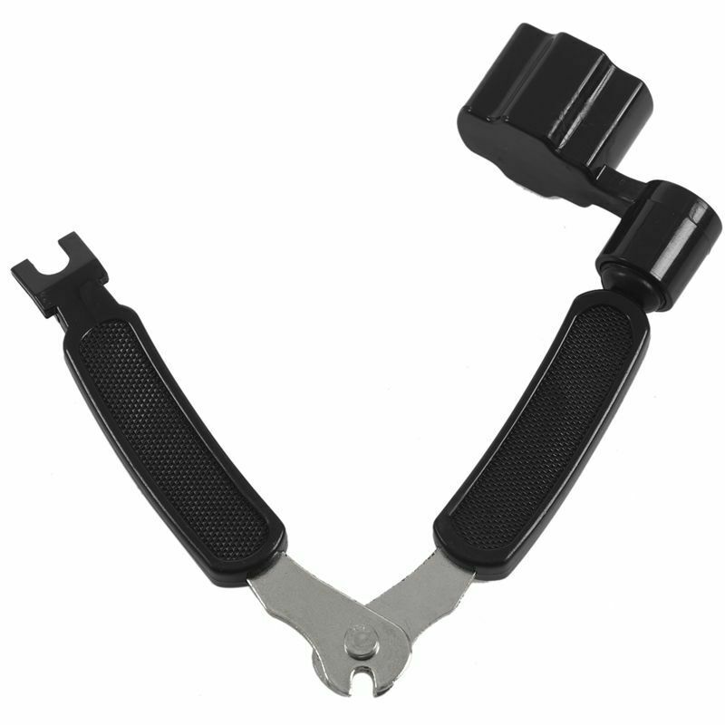 3 in 1 Guitar String Winder Cutter Bridge Pin Puller with Guitar Strings Se
