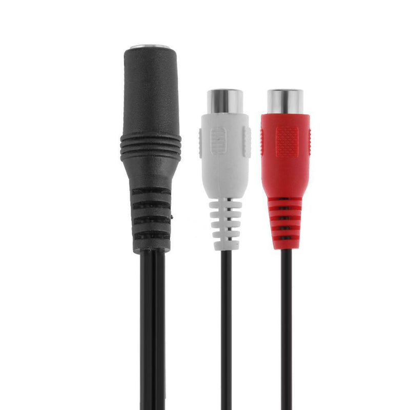 3.5mm Stereo Female to 2 RCA Female Jack Audio Adapter Y Splitter Cable Cord