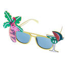 2 Novelty Flamingo Sunglasses Glasses Hawaiian Beach Party Fancy Dress Props
