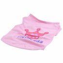 Mini Clothing Dog Cat Puppy Clothes Pink T-Shirt Vest Type L R2Y3