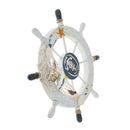 Nautical Beach Wooden Boat Ship Wheel Lifebuoy Lifering Home Wall Decoration