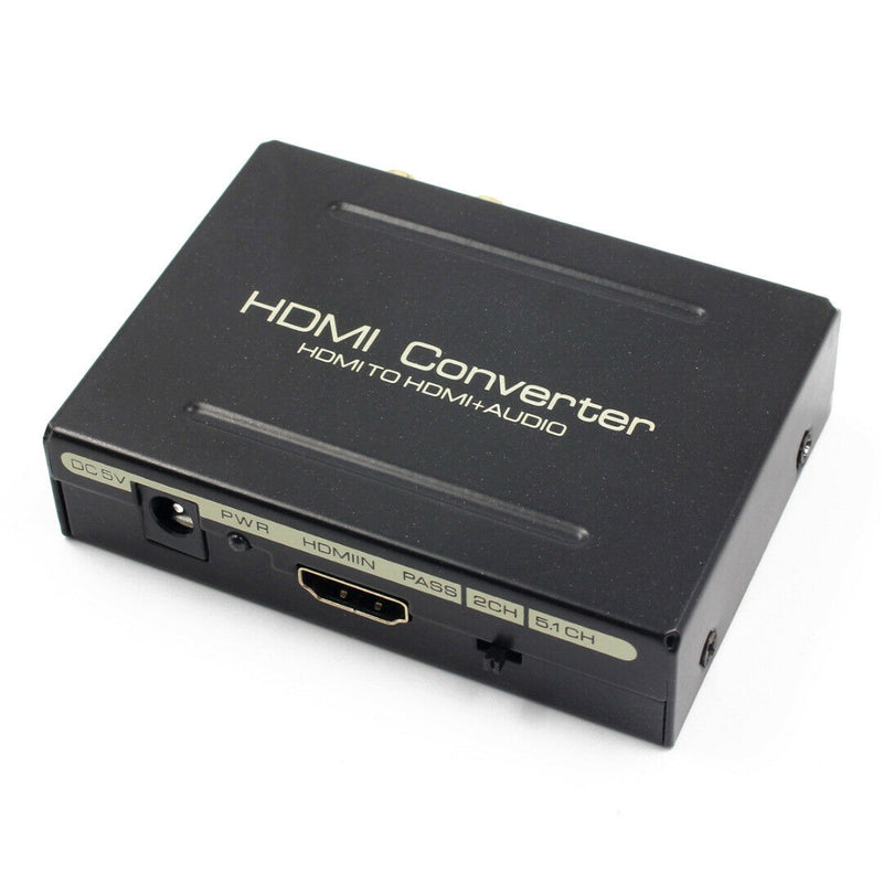 1080P HDMI to HDMI Audio Splitter Converter Optical SPDIF+RCA L/R Extractor