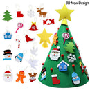 Felt Christmas Tree Set With Ornaments Xmas Gifts Wooden Hanging PendantsSEAU
