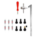 Valve Cores+Valve Stems+Core Remover+Stem Puller+4 Way Tool for Bike Tire Repair