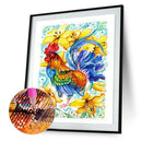 Rooster 5D DIY Full Round Drill Diamond Painting Animal Cross Stitch (B887) A