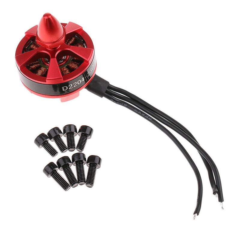 D2204-2300KV Brushless Motor Fit for 6045 Propellers FPV Drone Spare Parts