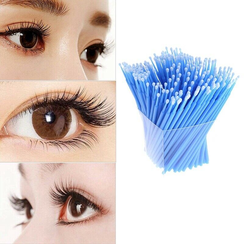 200Pcs Applicators Eyelash Swab Micro- Brush Disposable Micro-brush Extensi O7J4