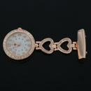 Ladies Heart Steel Crystal Nurse Doctor Paramedic Tunic Brooch Quartz FOB P