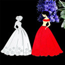 Wedding Theme Metal Elegant Lady Cutting Dies Stencils For Scrapbooking KQ FT