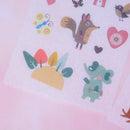 6 Sheets cute animals paper PVC stickers DIY book diary scrapbooking sticker3CVV