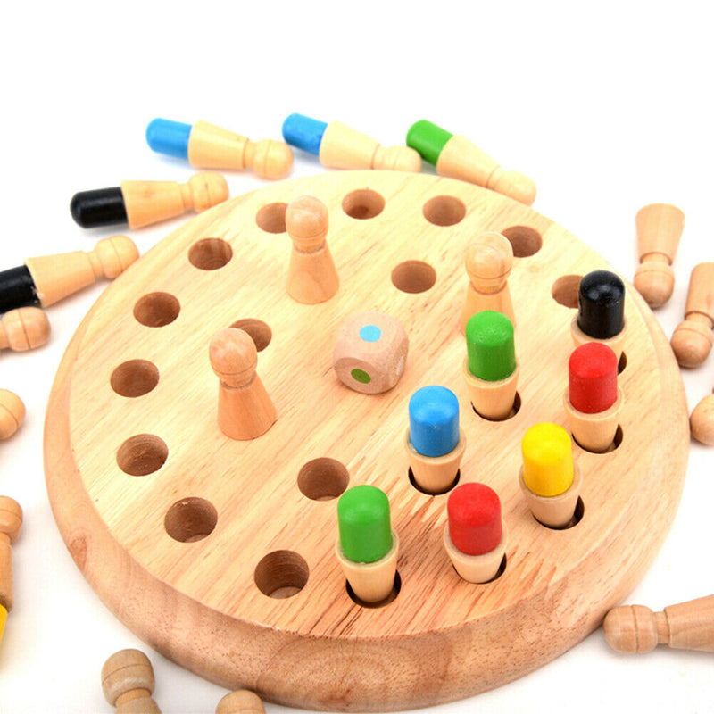 Kids Wooden Memory Match Stick Chess Game Educational Toys Gift