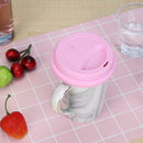 Wheel Shape Silicone Cup Lids Heat-resistant Dust-proof Bowl Cover (Pink) A