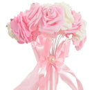 1 bundle(17 heads )Artificial Foam rose bouquet for Wedding Party Decor Lig U6F1