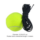 Rubber Woolen Tennis Ball with 4m String Replacement for Tennis Trainer