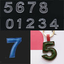 9Pcs/set Clear Acrylic Number 0-8 Pattern Stencil Template DIY Leather Craft For
