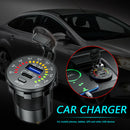 Car USB Charger QC3.0 + PD USB Type C Socket with On/Off Switch + Terminals
