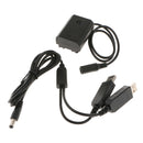 NP-FZ100 DC Coupler Dummy Battery Pack + Dual USB Power Adapter Cable for Sony