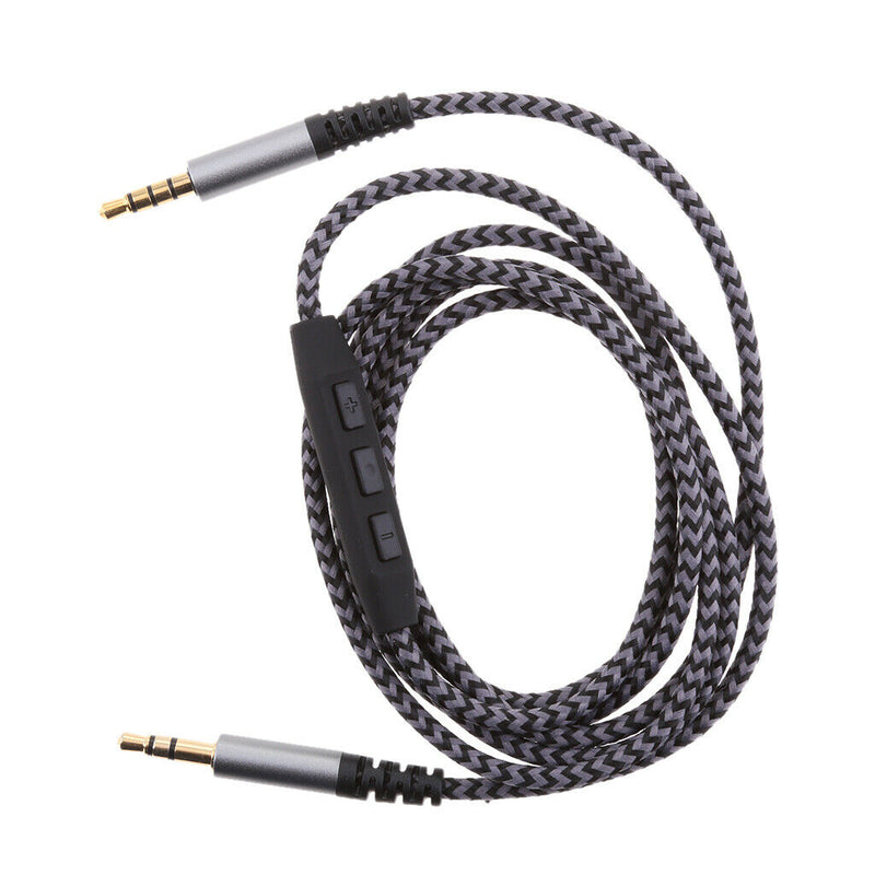Set of 2 Universal 3.5mm Stereo Jack Audio Speaker Cable w/ Control Volume Line