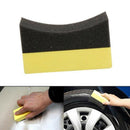3pcs U Shape Car Tire Waxing Polishing Compound Washing Sponge Cleaning Pad