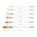 6pcs/set Set Wood Handles Watercolor White Rod Manicure Paint Brush Nylon