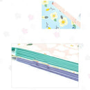 Floral Printed Accordion Document File Folder Expanding Letter/A4 Organizer E2E9