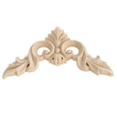4pcs 8*8cm Wood Carved Corner Onlay Furniture Home Decorations Unpainted